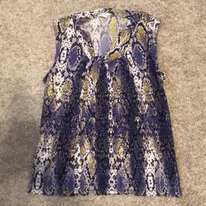 Snakeskin print dress top
